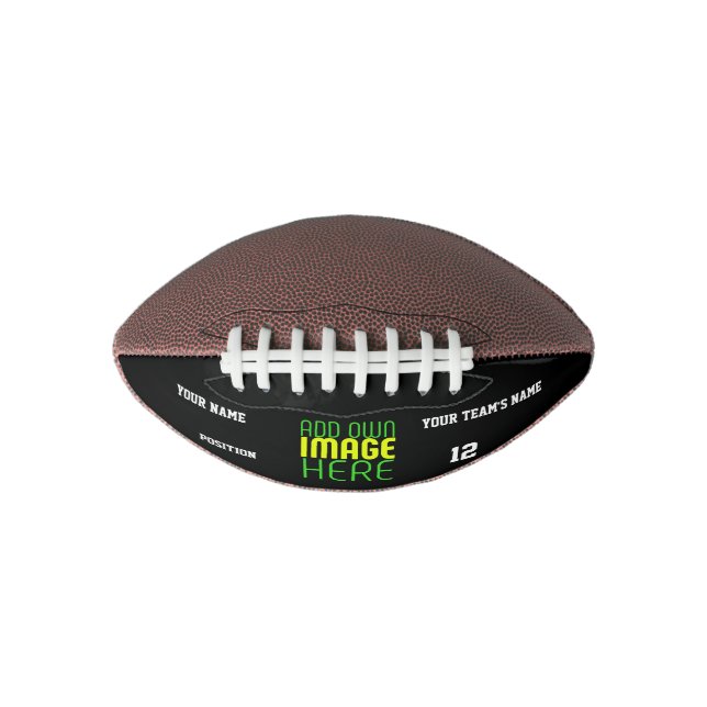 MODERN EDITABLE SIMPLE BLACK IMAGE TEXT TEMPLATE FOOTBALL (Front)