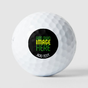 MODERN EDITABLE SIMPLE BLACK IMAGE TEXT TEMPLATE GOLF BALLS