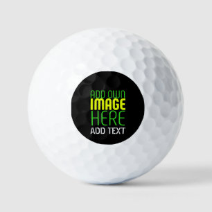 MODERN EDITABLE SIMPLE BLACK IMAGE TEXT TEMPLATE GOLF BALLS