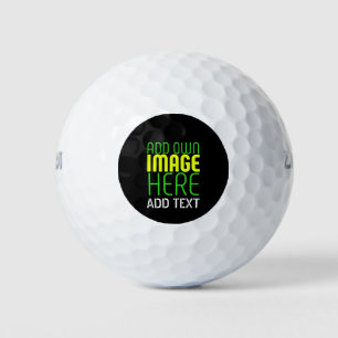 MODERN EDITABLE SIMPLE BLACK IMAGE TEXT TEMPLATE GOLF BALLS