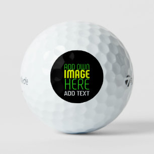 MODERN EDITABLE SIMPLE BLACK IMAGE TEXT TEMPLATE GOLF BALLS