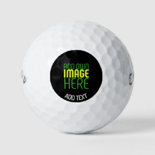 MODERN EDITABLE SIMPLE BLACK IMAGE TEXT TEMPLATE GOLF BALLS