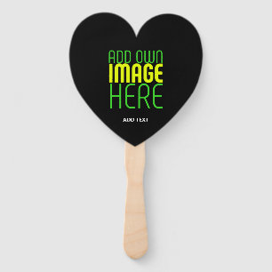 MODERN EDITABLE SIMPLE BLACK IMAGE TEXT TEMPLATE HAND FAN