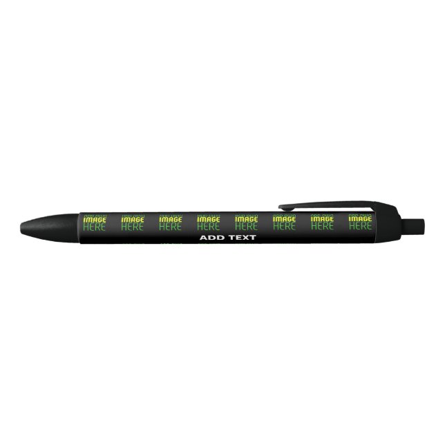 MODERN EDITABLE SIMPLE BLACK IMAGE TEXT TEMPLATE INK PEN (Top)