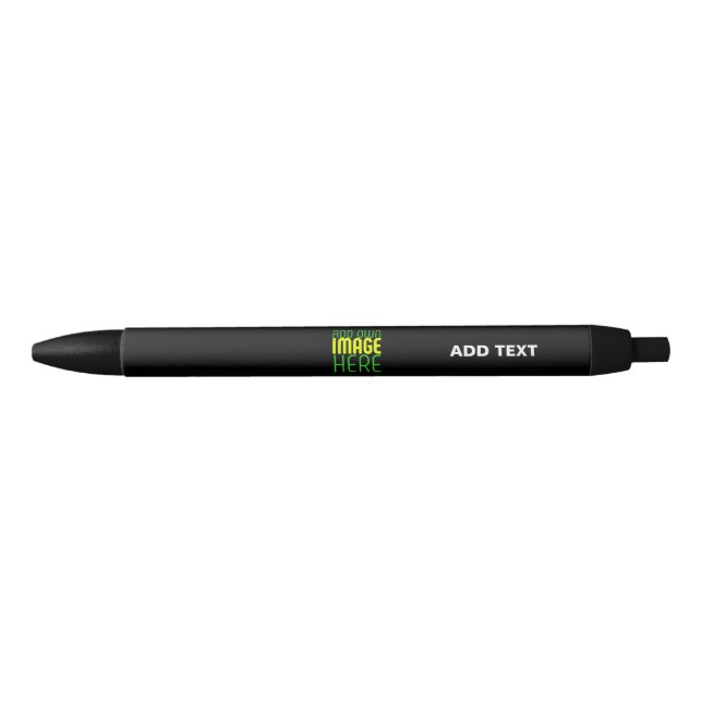 MODERN EDITABLE SIMPLE BLACK IMAGE TEXT TEMPLATE INK PEN (Front)