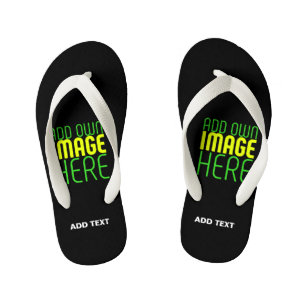 MODERN EDITABLE SIMPLE BLACK IMAGE TEXT TEMPLATE KID'S JANDALS