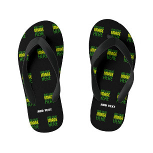 MODERN EDITABLE SIMPLE BLACK IMAGE TEXT TEMPLATE KID'S JANDALS