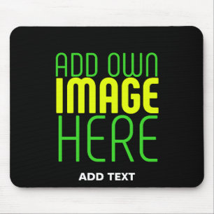 MODERN EDITABLE SIMPLE BLACK IMAGE TEXT TEMPLATE MOUSE PAD