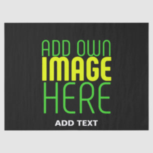 MODERN EDITABLE SIMPLE BLACK IMAGE TEXT TEMPLATE TISSUE PAPER