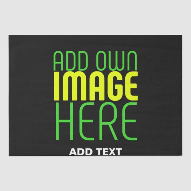 MODERN EDITABLE SIMPLE BLACK IMAGE TEXT TEMPLATE TISSUE PAPER (Front)