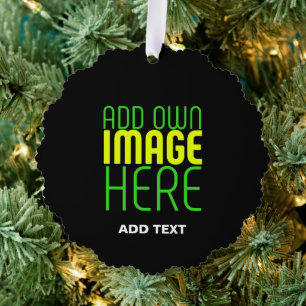 MODERN EDITABLE SIMPLE BLACK IMAGE TEXT TEMPLATE TREE DECORATION CARD