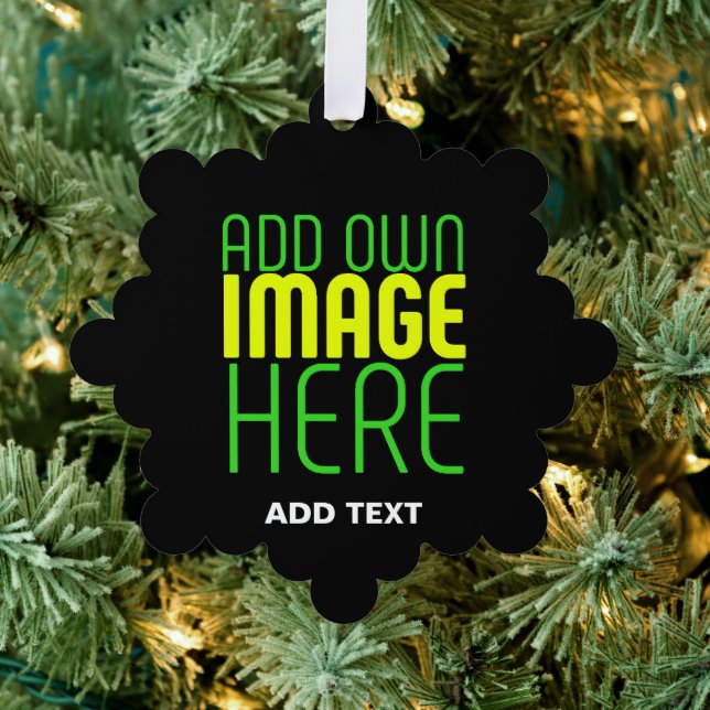 MODERN EDITABLE SIMPLE BLACK IMAGE TEXT TEMPLATE TREE DECORATION CARD (Insitu (Tree))