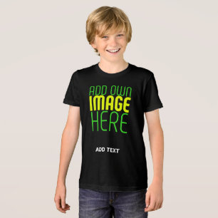 MODERN EDITABLE SIMPLE BLACK IMAGE TEXT TEMPLATE Tri-Blend SHIRT