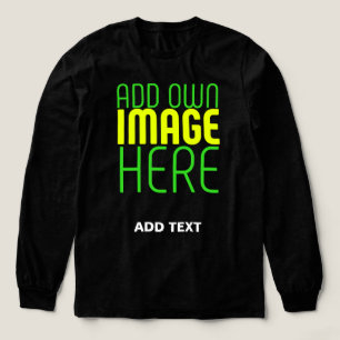 MODERN EDITABLE SIMPLE BLACK IMAGE TEXT TEMPLATE Tri-Blend SHIRT