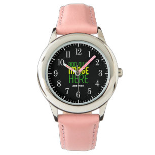 MODERN EDITABLE SIMPLE BLACK IMAGE TEXT TEMPLATE WATCH