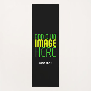 MODERN EDITABLE SIMPLE BLACK IMAGE TEXT TEMPLATE YOGA MAT
