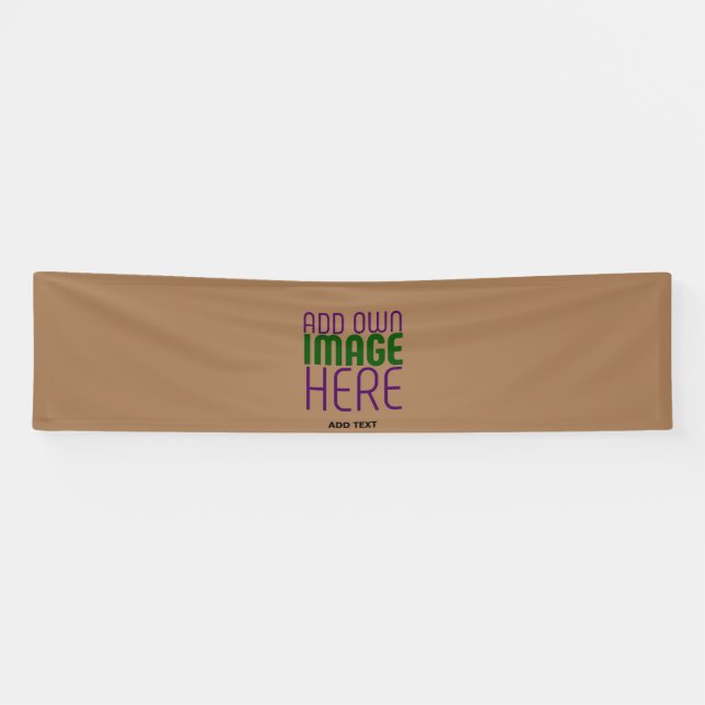 MODERN EDITABLE SIMPLE BROWN IMAGE TEXT TEMPLATE BANNER (Horizontal)