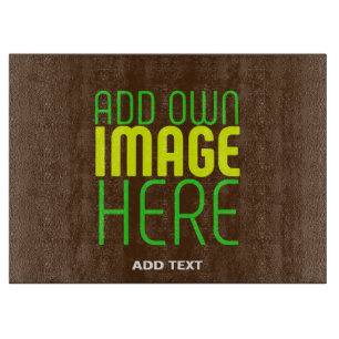 MODERN EDITABLE SIMPLE BROWN IMAGE TEXT TEMPLATE CUTTING BOARD