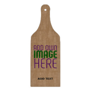 MODERN EDITABLE SIMPLE BROWN IMAGE TEXT TEMPLATE CUTTING BOARD