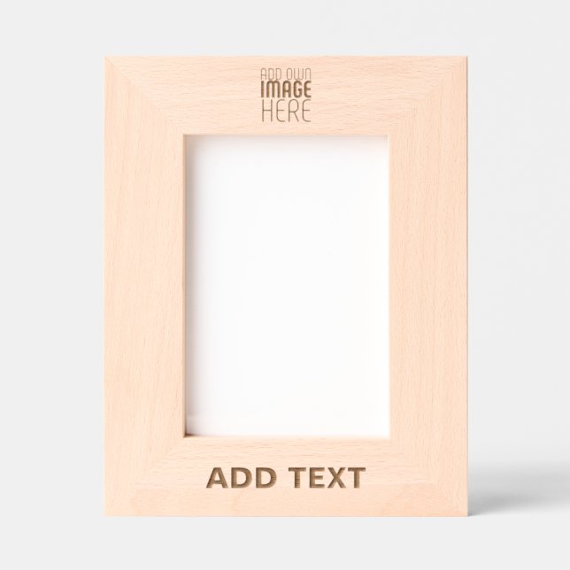 MODERN EDITABLE SIMPLE BROWN IMAGE TEXT TEMPLATE ETCHED FRAMES (Front)