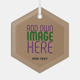  MODERN EDITABLE SIMPLE BROWN IMAGE TEXT TEMPLATE GLASS TREE DECORATION