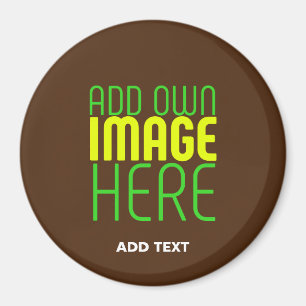 MODERN EDITABLE SIMPLE BROWN IMAGE TEXT TEMPLATE MAGNET