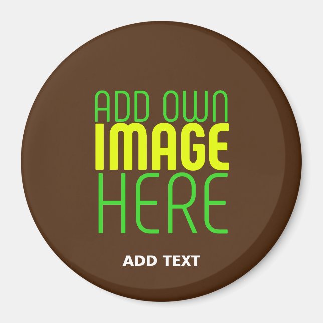 MODERN EDITABLE SIMPLE BROWN IMAGE TEXT TEMPLATE MAGNET (Front)