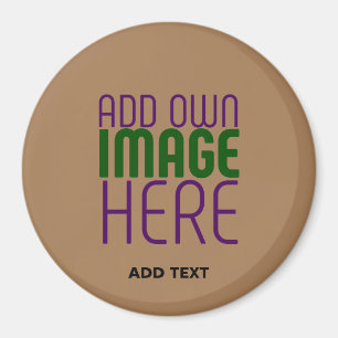 MODERN EDITABLE SIMPLE BROWN IMAGE TEXT TEMPLATE MAGNET