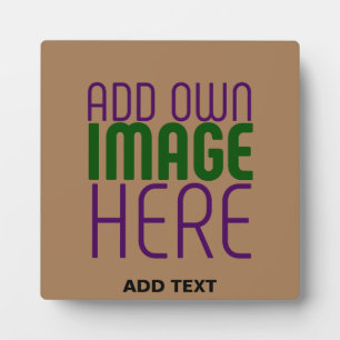 MODERN EDITABLE SIMPLE BROWN IMAGE TEXT TEMPLATE PLAQUE