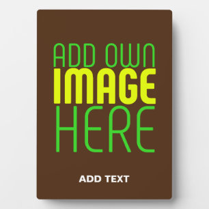 MODERN EDITABLE SIMPLE BROWN IMAGE TEXT TEMPLATE PLAQUE