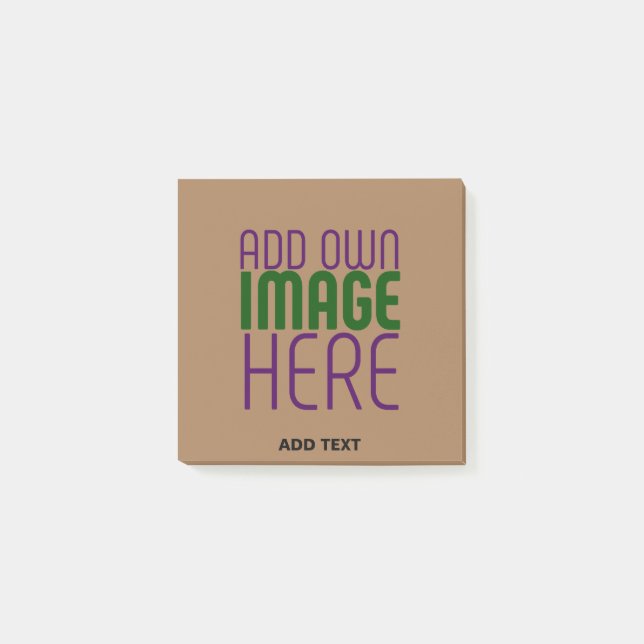 MODERN EDITABLE SIMPLE BROWN IMAGE TEXT TEMPLATE POST-IT NOTES (Front)