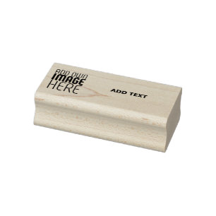 MODERN EDITABLE SIMPLE BROWN IMAGE TEXT TEMPLATE RUBBER STAMP