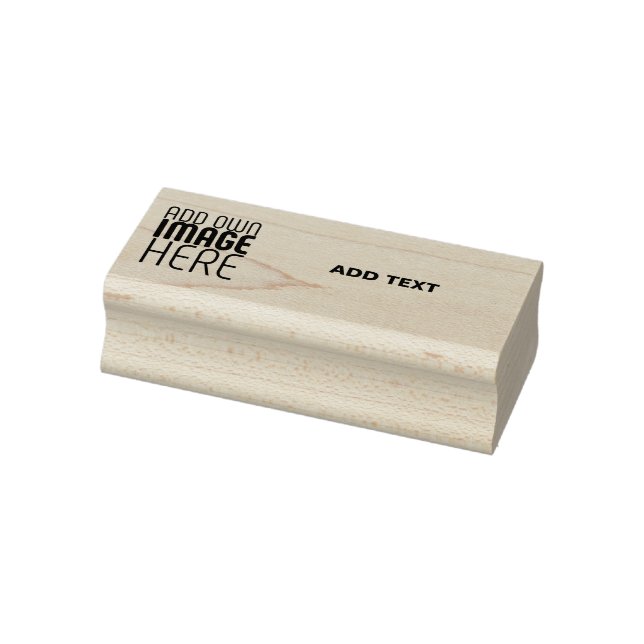 MODERN EDITABLE SIMPLE BROWN IMAGE TEXT TEMPLATE RUBBER STAMP (Stamp)