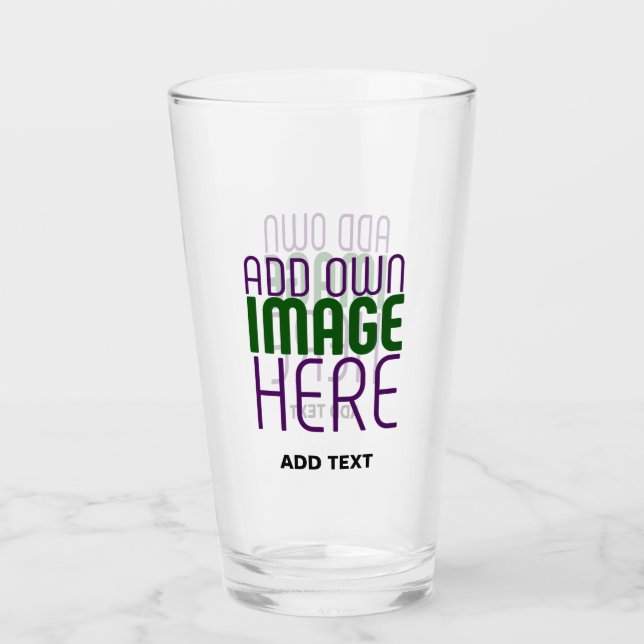 MODERN EDITABLE SIMPLE CLEAR IMAGE TEXT TEMPLATE GLASS (Front)