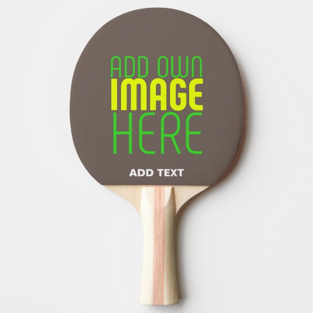 MODERN EDITABLE SIMPLE COFFEE IMAGE TEXT TEMPLATE PING PONG PADDLE (Front)