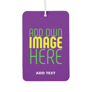 MODERN EDITABLE SIMPLE INDIGO IMAGE TEXT TEMPLATE CAR AIR FRESHENER
