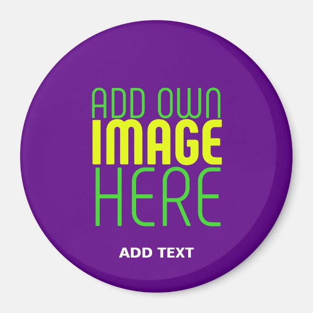MODERN EDITABLE SIMPLE INDIGO IMAGE TEXT TEMPLATE MAGNET (Front)