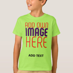 MODERN EDITABLE SIMPLE LIME IMAGE TEXT TEMPLATE T-Shirt