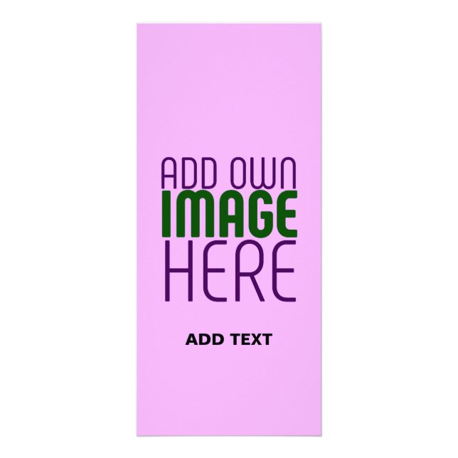 MODERN EDITABLE SIMPLE MAUVE IMAGE TEXT TEMPLATE RACK CARD (Front)