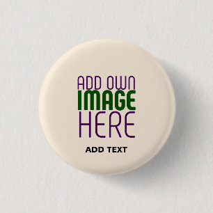 MODERN EDITABLE SIMPLE NATURAL IMAGE TEXT TEMPLATE 3 CM ROUND BADGE