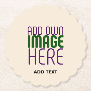 MODERN EDITABLE SIMPLE NATURAL IMAGE TEXT TEMPLATE PAPER COASTER