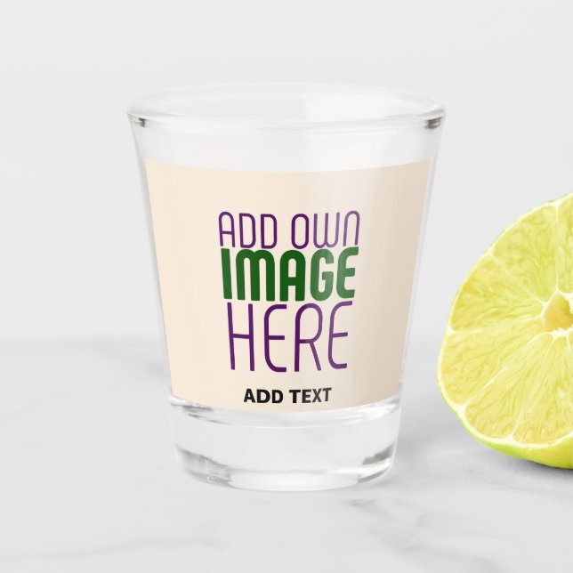 MODERN EDITABLE SIMPLE NATURAL IMAGE TEXT TEMPLATE SHOT GLASS (Front)