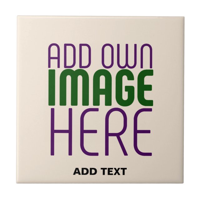 MODERN EDITABLE SIMPLE NATURAL IMAGE TEXT TEMPLATE TILE (Front)