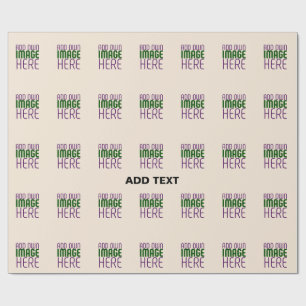 MODERN EDITABLE SIMPLE NATURAL IMAGE TEXT TEMPLATE WRAPPING PAPER