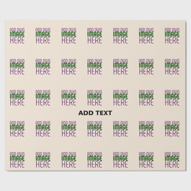MODERN EDITABLE SIMPLE NATURAL IMAGE TEXT TEMPLATE WRAPPING PAPER (Flat)