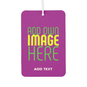 MODERN EDITABLE SIMPLE PURPLE IMAGE TEXT TEMPLATE CAR AIR FRESHENER