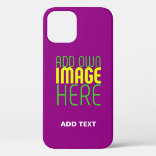 MODERN EDITABLE SIMPLE PURPLE IMAGE TEXT TEMPLATE iPhone 12 CASE