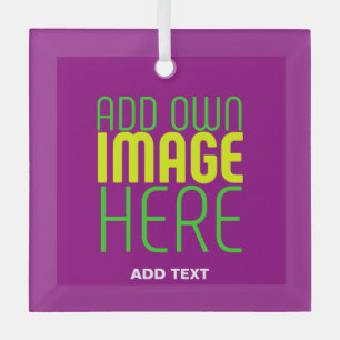 MODERN EDITABLE SIMPLE PURPLE IMAGE TEXT TEMPLATE GLASS TREE DECORATION
