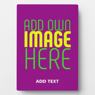 MODERN EDITABLE SIMPLE PURPLE IMAGE TEXT TEMPLATE PLAQUE