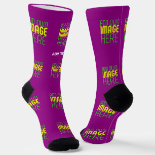 MODERN EDITABLE SIMPLE PURPLE IMAGE TEXT TEMPLATE SOCKS